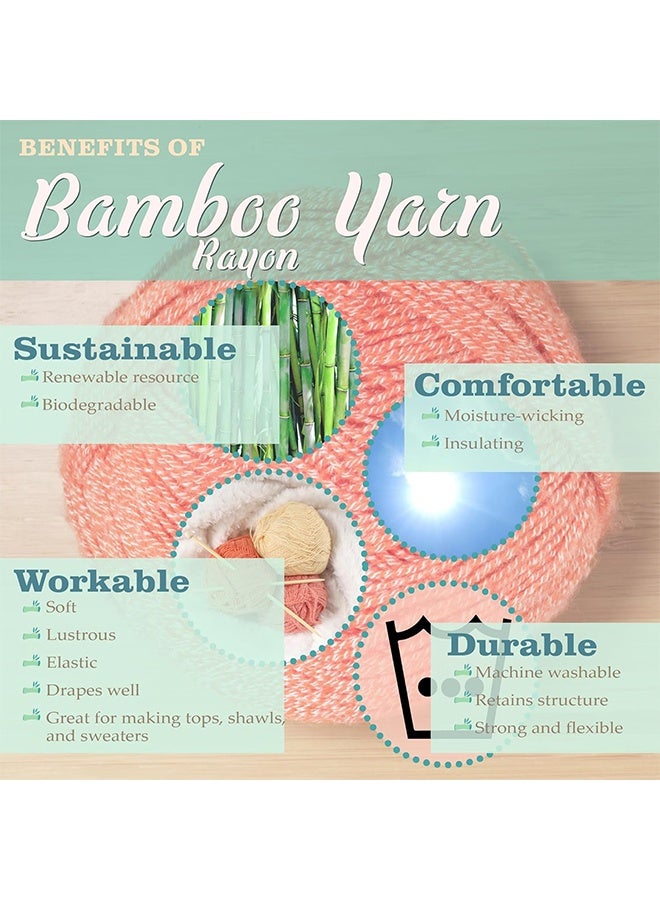 Lemon Bamboo Cotton Sport Yarn, 50g/Skein,  4 Skeins - Image 5